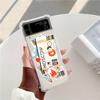 Travel Air Ticket New York Los Angeles Phone Case for Samsung Galaxy Z Flip 3 4 5G Z Flip4 Z Flip5 Entry Permit Shockproof Cover