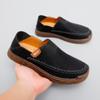 Men's Casual Fashion Shoes Slip-on Leather Shoes Hand-stitched Casual Walking Shoes Loafers Breathable Driving 38-47