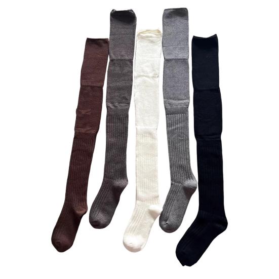 Over The Knee Boot Stocking for Women Slouch Top Thick Cotton Knit Thigh High Socks Winter Autumn Leg Warmers