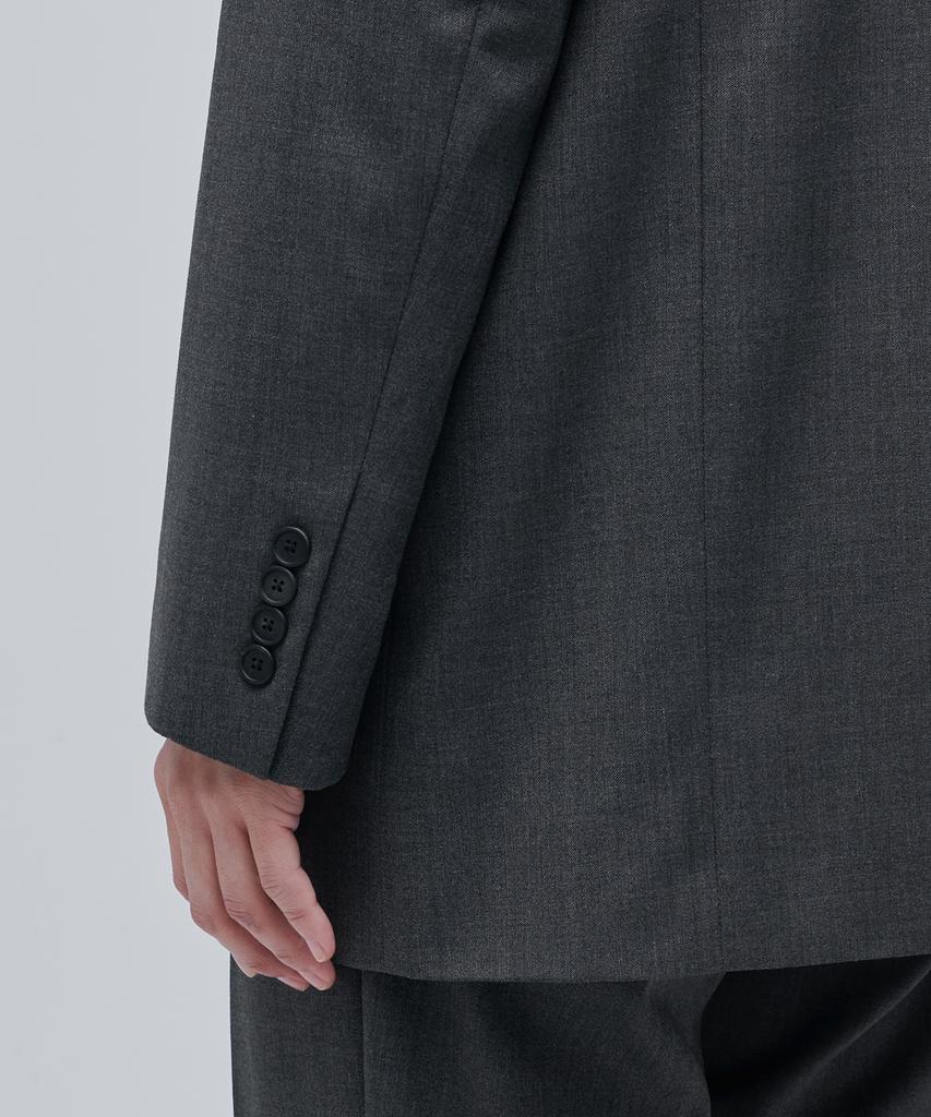 Musinsa Standard Wool Blend Oversized Blazer [Medium Grey]