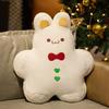 Christmas Ginger Bread Rabbit Plush Pillow Stuffed Cookie Decor Cushion Funny XMas Tree Party Decor Doll Plushie Nice Gift