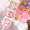 Balloon Transparent Box Letter Baby Shower Boy Girl Wedding Birthday Party Decoration Kids Gender Reveal 1st Birthday