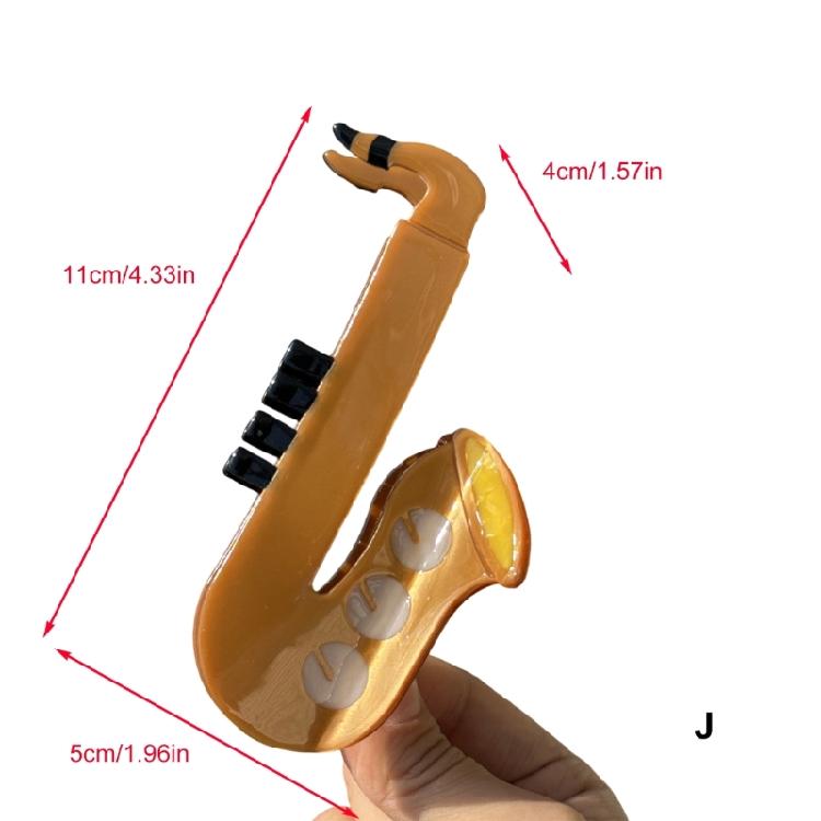 Acetate Hair Clip With Cartoon Tape Piano Design Musical Note Cassette Style For Trendy Women