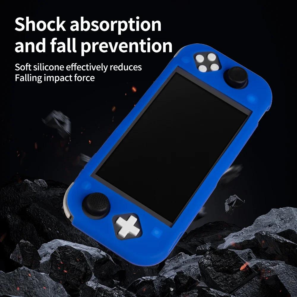 Silicone Case for Nintendo Switch Lite Non-Slip Cover Half Pack Case TPU Soft Rubber Solid Color Protective Shell for SwitchLite