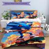 3Pcs Sonic Skateboard Adventure Bedding Set Soft Fabric Duvet Cover Pillowcases Home Christmas Xmas Halloween Gift 1 Duvet Cover 2 Pillowcase N1201