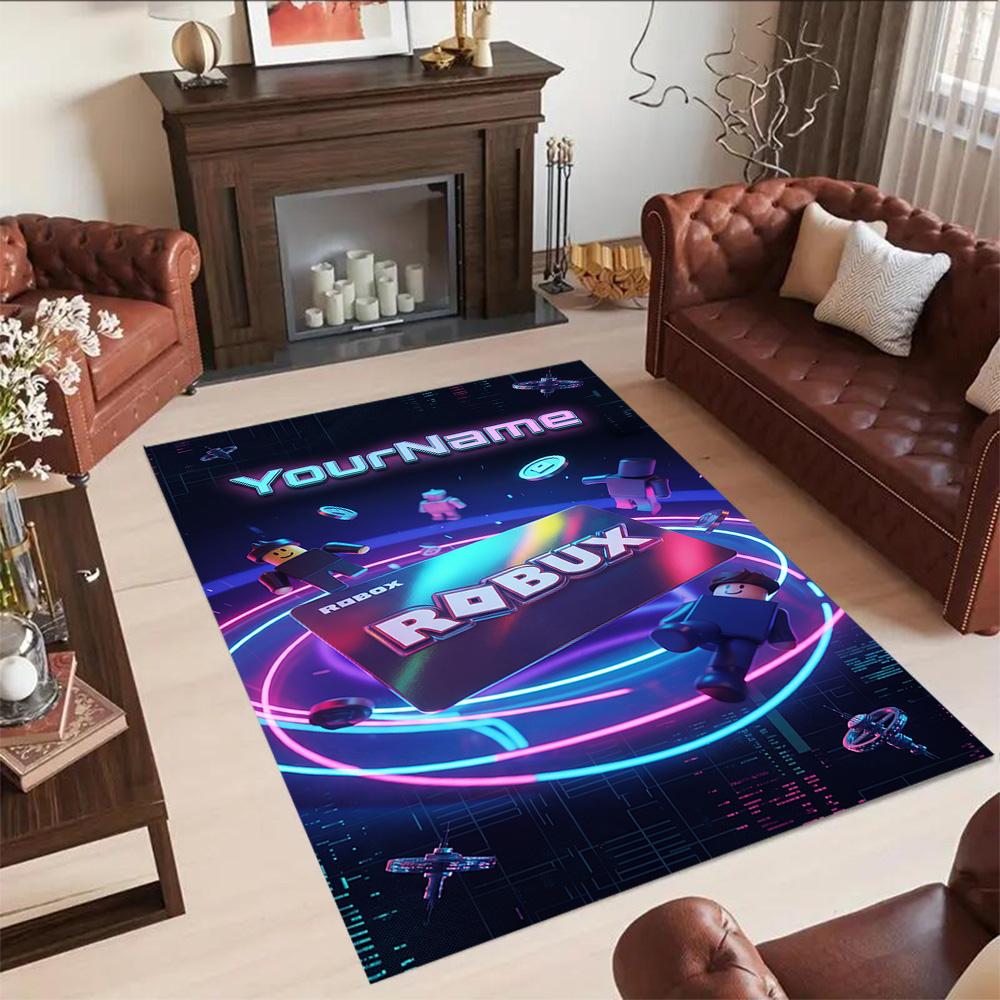 Roblox 266 Customized Name Carpet Perfect for Outdoor Balcony Study Room Living Rooms Anti-slip Rug Decorate Offices Spiritual Gift