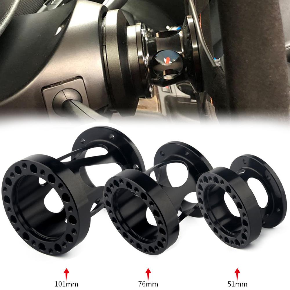 Universeller 101MM 76MM 51MM Spurverbreiterung Schwarz Autoteile Aluminium Lenkradnabenadapter off Boss Kit Lenkradabstandshalter