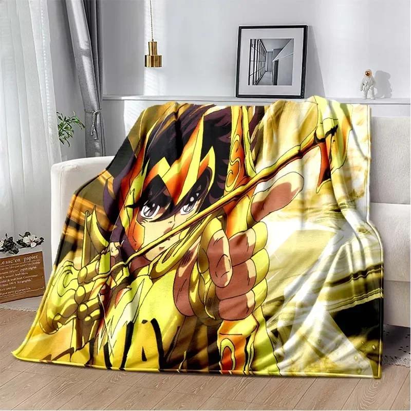 3D Retro Saint Seiya Anime Cartoon Flanelldecke Weich Gemütlich Sofa Bett Reise Decke Kinder Geburtstagsgeschenk