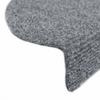 Self Adhesive Stair Treads 5 pcs 65 x 21 x 4 cm Light Grey Semi Round Large