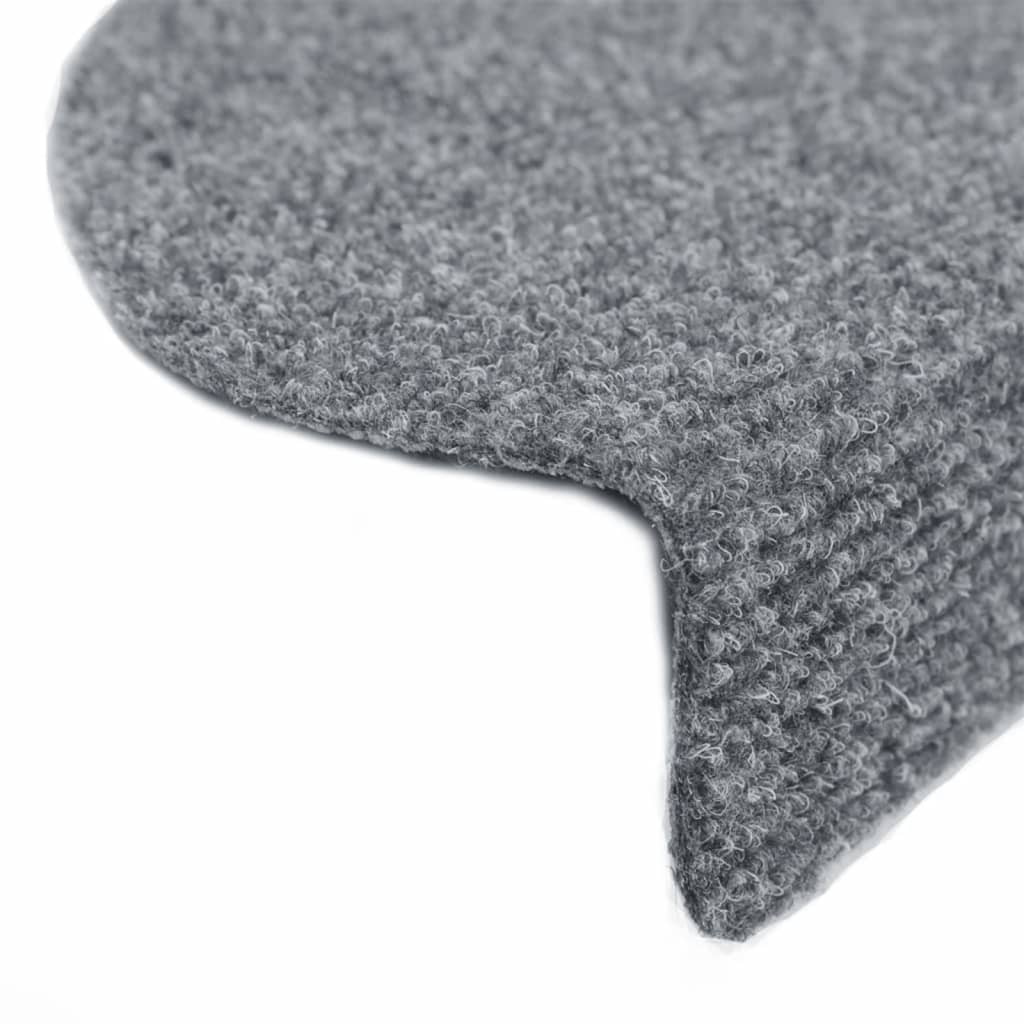 Self Adhesive Stair Treads 5 pcs 65 x 21 x 4 cm Light Grey Semi Round Large