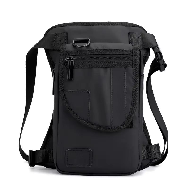 Nylon/Canvas Men Drop Leg Bag Waist Pack Hip Bum Belt Casual Shoulder Leg Bag Motorcycle Riding Thigh Bag