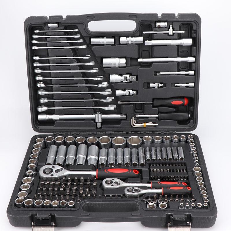 216-Piece Automotive Repair Ratchet Wrench and Socket Tool Kit