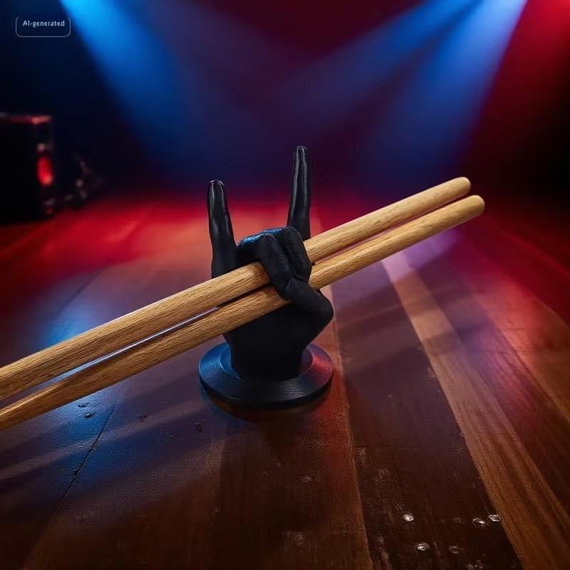 Kreatywny Stojak na Pałeczki do Bębna Rockowego, Stojak Ekspozycyjny na Pałeczki, Stojak na Pałeczki do Młotków, Uchwyt na Pałeczki do Bębna, Dekoracja Domu, Zabawny Prezent dla Perkusisty