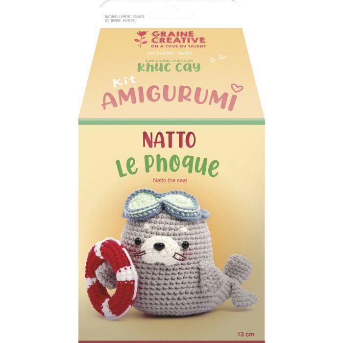 Crochet Amigurumi Kit - Graine Créative - Natoo the Seal - 13 Cm - Easy Creation