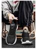 Men's Plus Size 45 Mesh Leather Running Shoes - Lightweight, Casual, Spring/Autumn Dad Sneakers