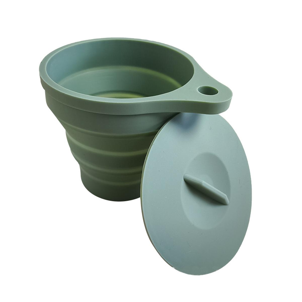 

Складная силиконовая заварочная воронка Leeseph, многоразовый держатель фильтра для кофе и чая, складное ситечко для заваривания чая для путешествий, кемпинга зелёный