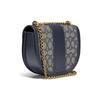 Coach Alie 20 Saddle Signature Jacquard And Leather Crossbody Bag Women Crossbody Bag Navy-Blue C3464-B4RH3