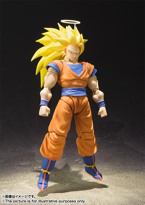 TAMASHII NATIONS Dragon Ball Z Super Saiyan 3 Son Goku Aproximativ 155mm PVC ABS Vopsit Figurină Articulată S.H.Figuarts (Ediție Reeditată) &