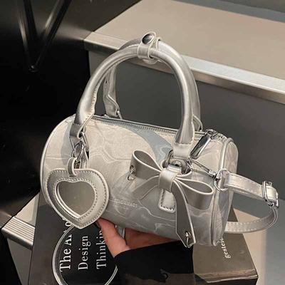 Handbag Women's 2025 New Trendy Fashion Bow Pillow Bag Super Fire Versatile Shoulder Bag Crossbody Cylinder Bag