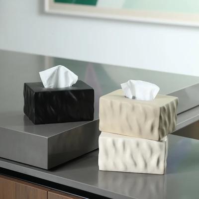 Modern Simplicity Ceramic Tissue Box Living Room Coffee Table Removable Tissue Box Desktop Napkin Paper Box Home Decoration