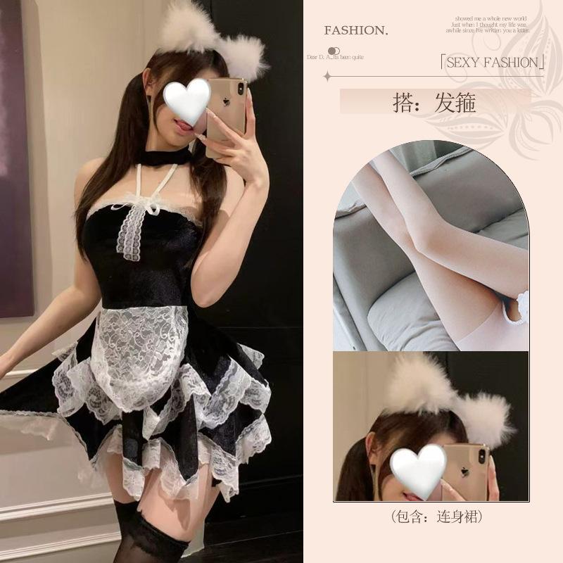 Sex lingerie fun female abstinence uniform sexy pajamas qqny maid dress nightdress couple love fun clothes