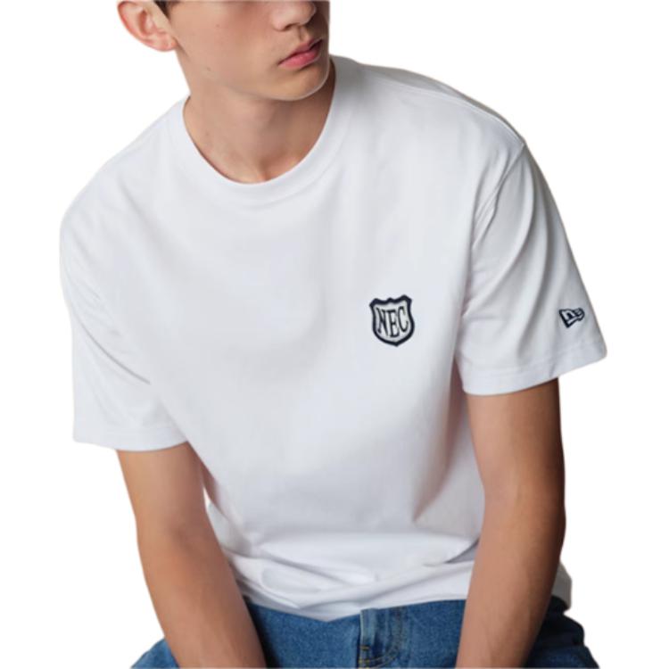 New Era FW25 Rebellious Academy Series Patch Embroidery Logo Letter Print Casual Breathable Versatile Short Sleeve T-Shirt Unisex Tops 14726602