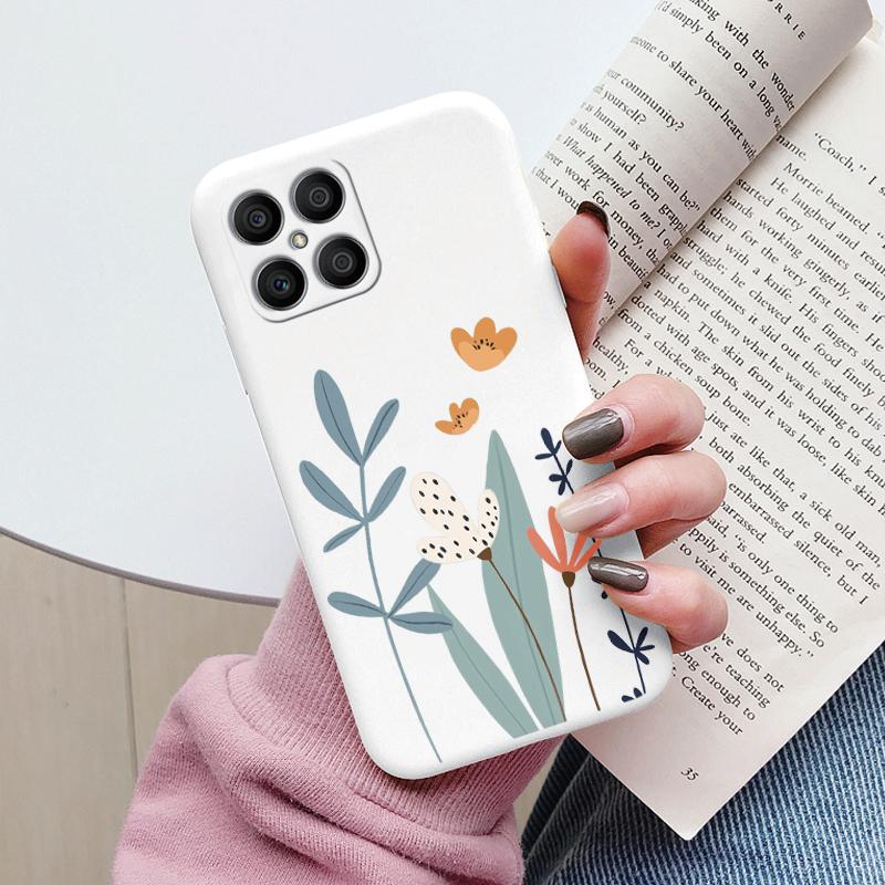 Flowers Funda For Honor X8 Capa HonorX8 X6 X 8 Phone Case Soft Silicone Cute Cat Bear Back Cover For Honor X 6 Bumper Cartoon