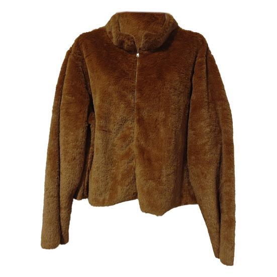 Winter Frauen Jacke Dicken Faux Pelz Wärme Retention Hohe Kragen Einfarbig