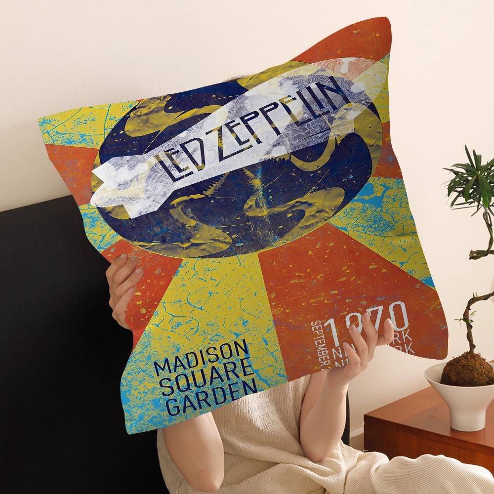 

Band L-Led Z-Zeppelin Pillow Covers Cartoon Sofa Decorative Home Double-sided Printing Short Plush Cute Cushion Cover 30x30 cm