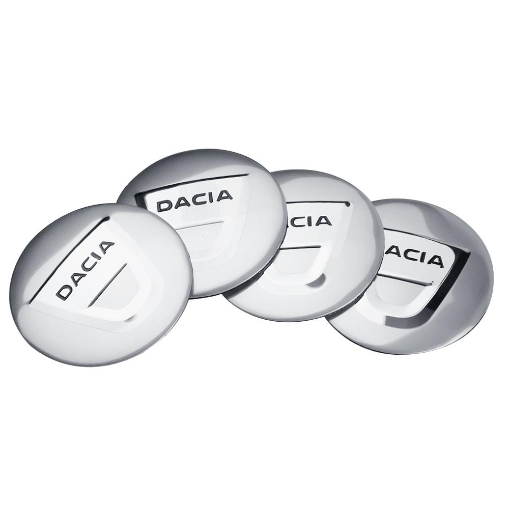 

4Pcs Car Wheel Center Hub Caps Aluminum Decorative Sticker For Dacia Logan Sandero Duster Lodgy Jogger Dokker Stepway Bigster