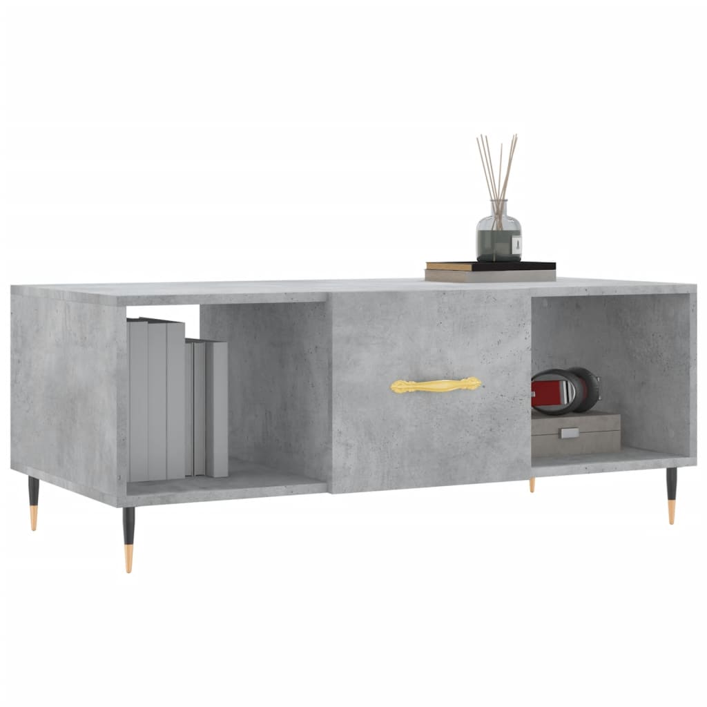  Coffee Table, Concrete Grey, 102x50x40 Cm