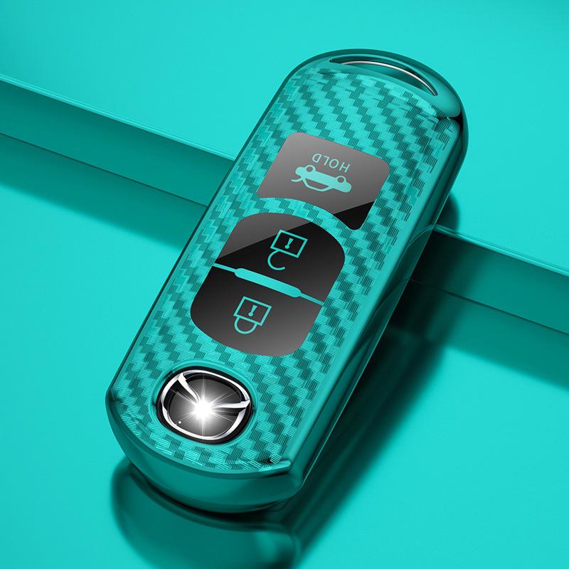 Mazda Key Cover: Carbon Fiber Pattern for Axela, Atenza, CX4, CX5, CX30