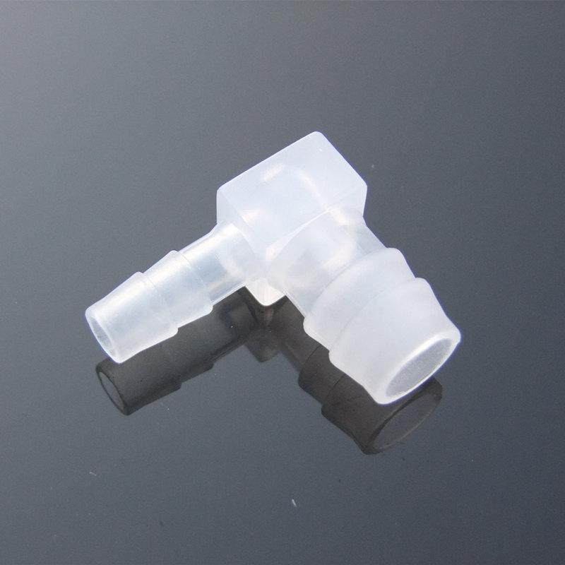 90° L-Shaped Transparent Plastic Water Pipe Connector, Reducing Pagoda Elbow