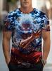Men's Retro 3D Graphic Print T-Shirt - Perfect for Daily Wear and Vacation