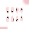 Elegant Press On Fake Nail With Shimmering Leaf Glitters Patterns NonToxic Press On Nail For Women Event 24pcs