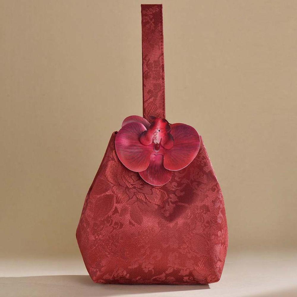 

Flower Pendant Tassel Knot Wrist Bag Temperament Wedding Candy Bag Sweet Small Item Pouch Banquet Style2-Green