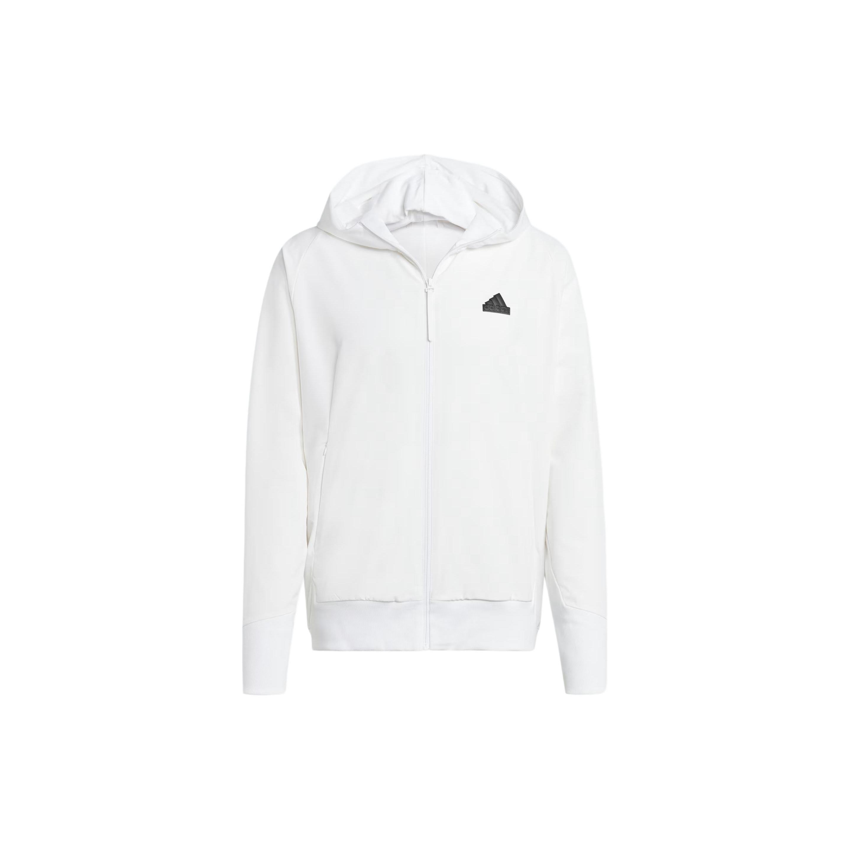 

New Adidas Z.N.E. Woven Full Zip Hooded Track Top Jackets Coats Men s White IN1843 L
