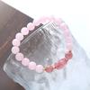 Natural Pink Crystal Bracelet for Women, Cute Strawberry Crystal Bracelet Jewelry Gift