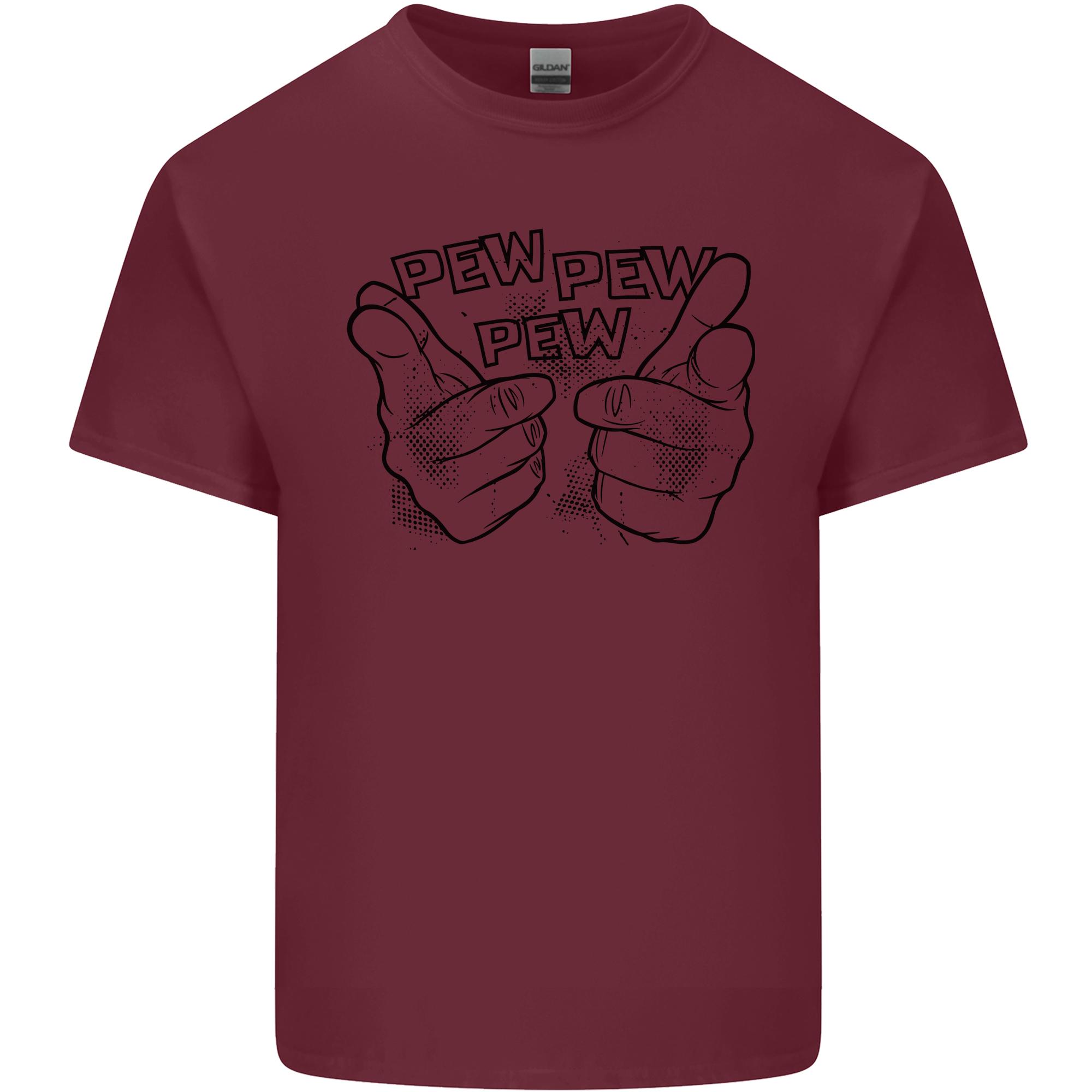 Pew Pew Pew Hands Funny Lightsaber SciFi Unisexs Light Cotton TShirt S