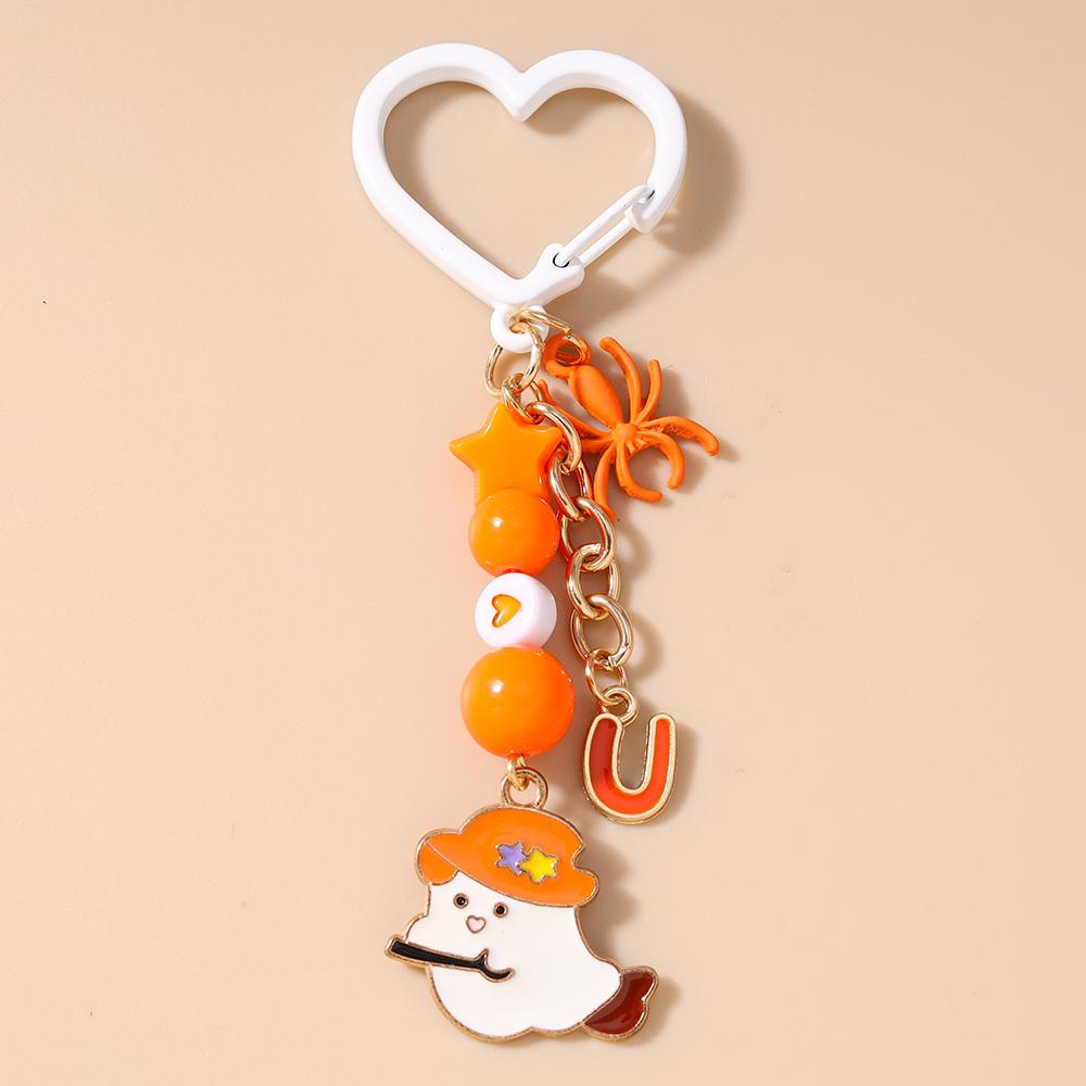 

Cute Enamel Halloween Keychain Ghost Spider Key Rings Pendant for Handbag Decor DIY Key Chain Halloween Gift