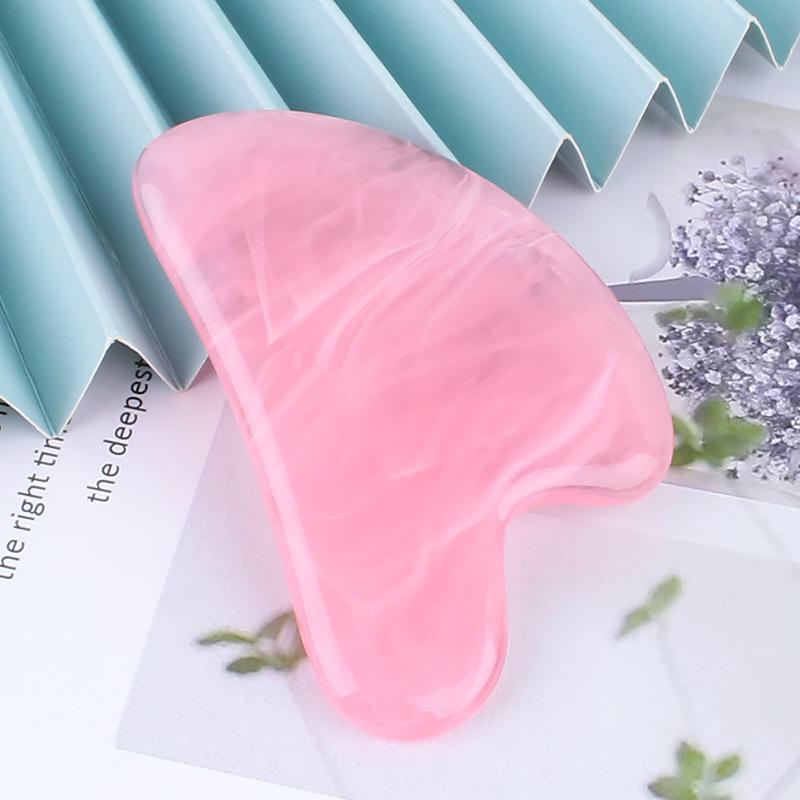 1Pc  Stone Gua Sha Massage Board For Face Rose Quartz Guasha Plate Jade Face Massager Scrapers Tools For Face Neck Back Body