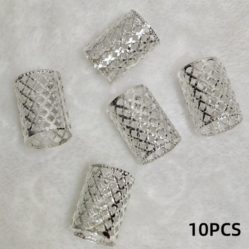 

10 шт., сплав, полая сетка, форма, кольцо для волос, для дредов, винтажная шпилька для волос для женщин и девочек, аксессуары для волос, украшения для косичек 10pcs