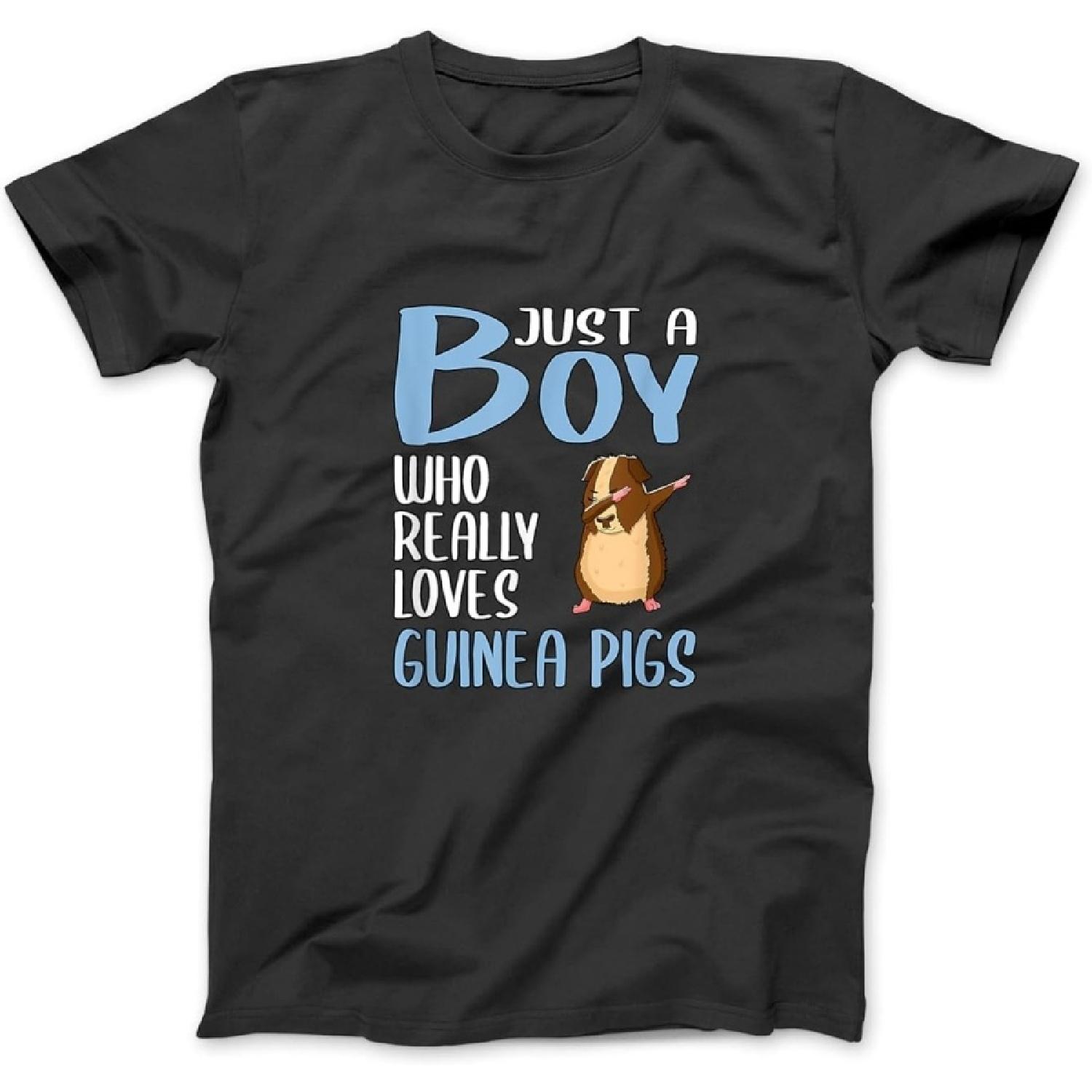 Mens Gift Just A Boy Who Really Loves Guinea Pigs T-Shirt NVY Men Women Unisex Longsleeve Tank Top Hoodie S