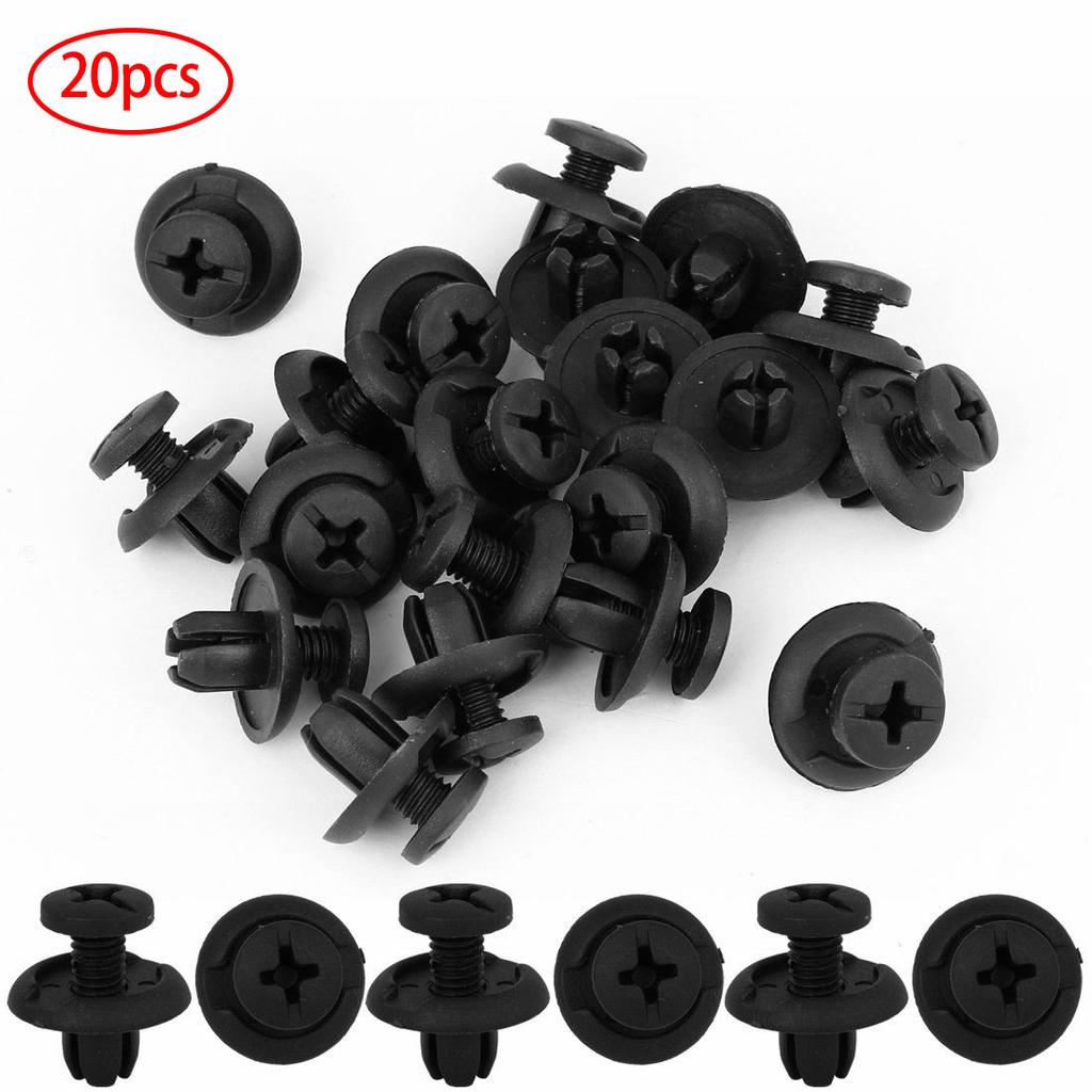 Fasteners 20x Plastic Trim Retaining Clips 8mm hole