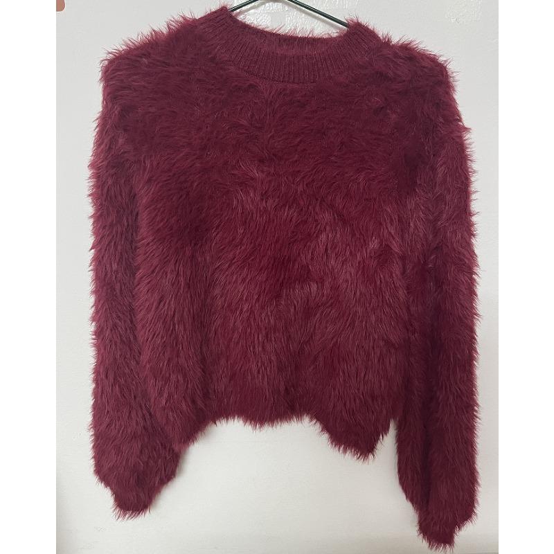 Autumn Winter Dopamine Sweet Soft Glutinous Short Sweater Loose Slimming Imitation Mink Fur Knitted Top for Women T-Shirts Women’s