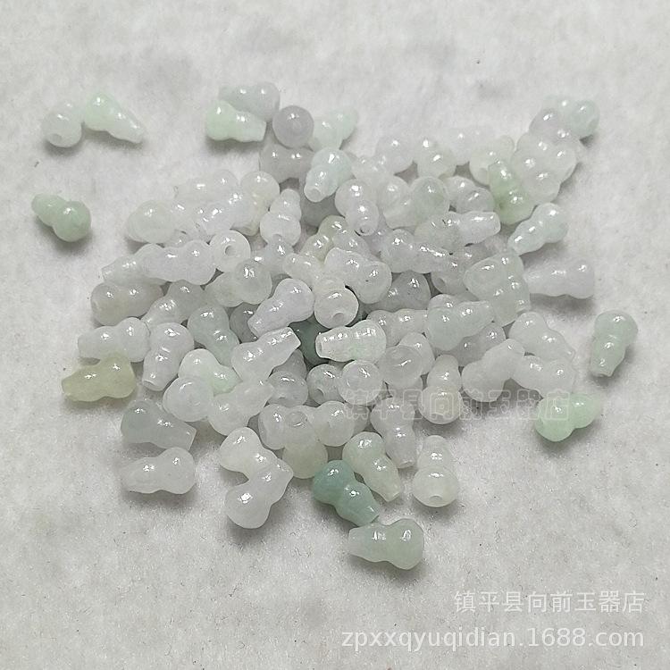 Bashan Green Gourd Jade Loose Beads for DIY Jewelry Accessories