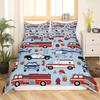 Truck Bedding Boy Cars Duvet Cover Set For Kids Girls Teens Freestyle Truck Decor Comforter Cover Blue Quilt Cover Bedding Decor