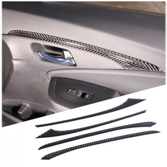 Black Carbon Fiber Inner Door Panel Strip Sticker For Honda Pilot 2016-