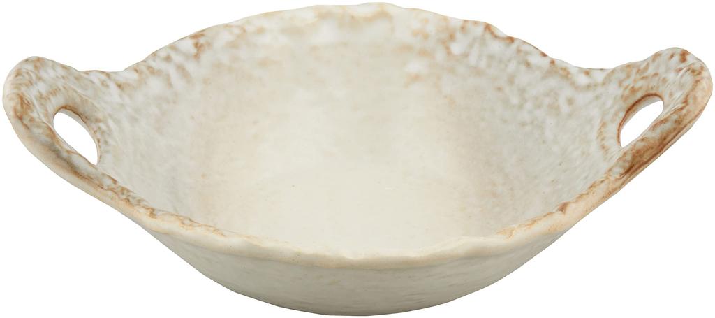 Santo Banko Ware Heat Resistant Deformed Ceramic Plate Small Shino Glaze 07000 18.5cm