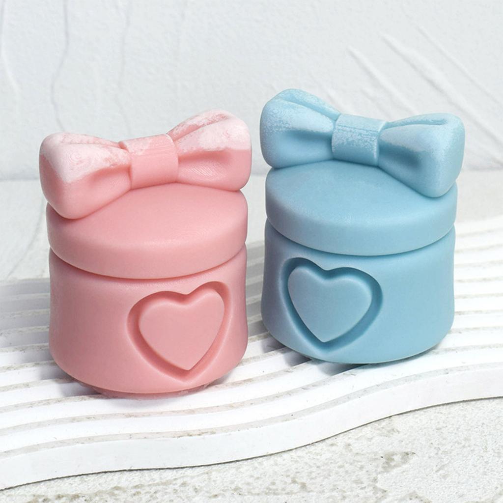 Silikon Stearinlysformer DIY Gaveeske Former Hjerteboksformet Slitesterkt Silikonmateriale Leireformer til Valentinsdagen